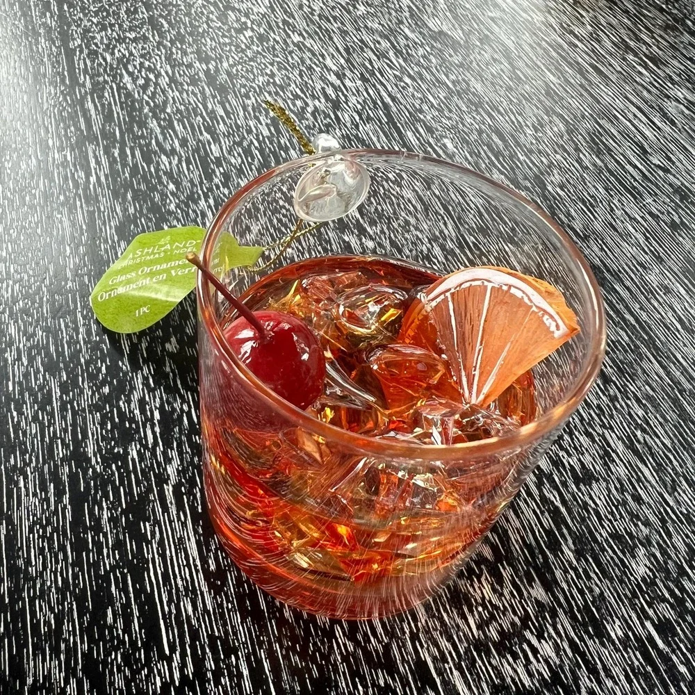 Old Fashioned Cocktail‎ Ornament NWT